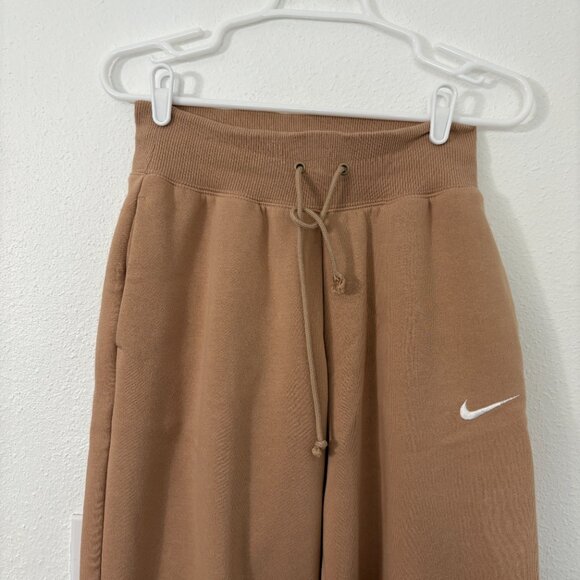 Nike Phoenix Fleece joggers Tan Size XXS Baggy Drawstring - Picture 6 of 10